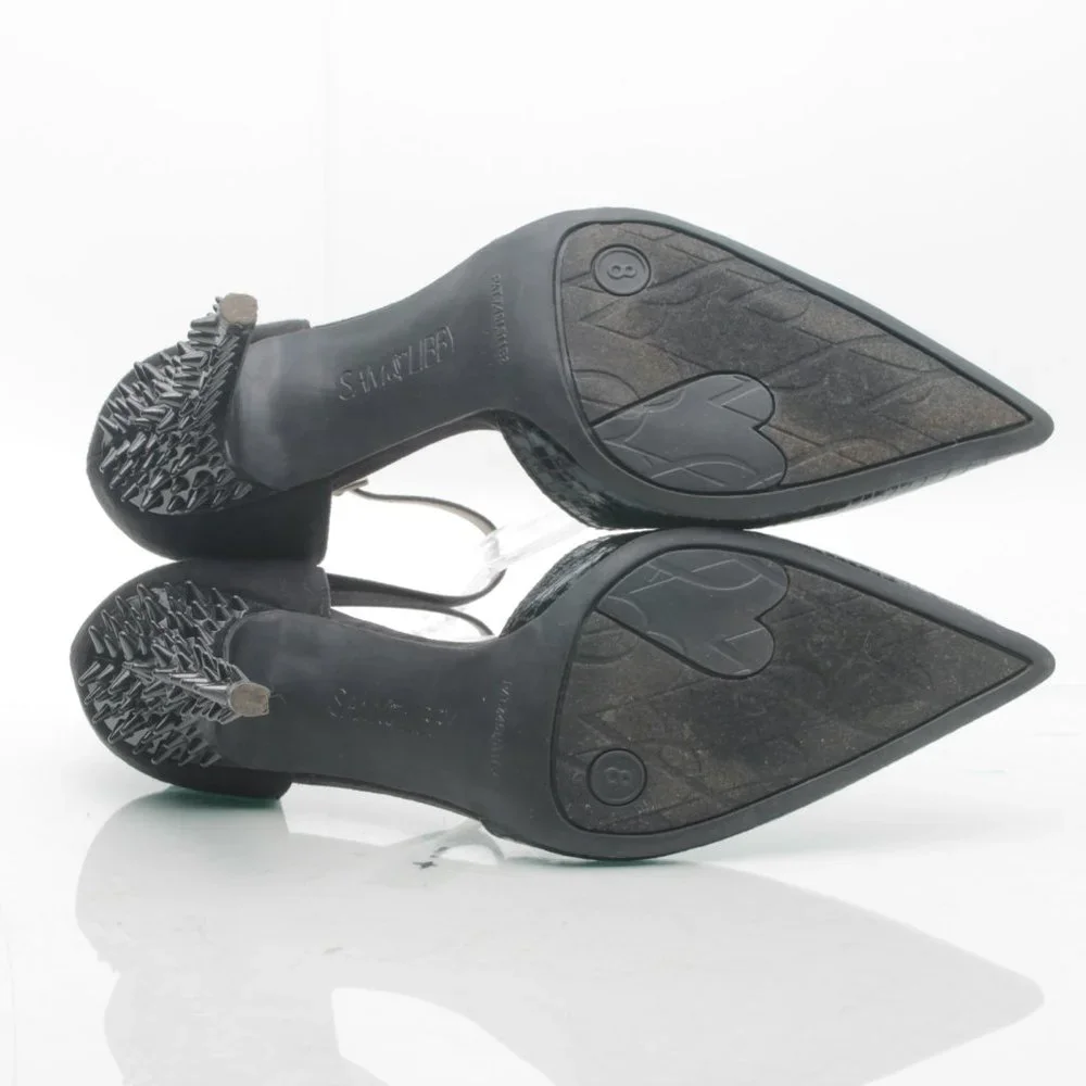 Sam & Libby D'Orsay Stiletto Heels Women 8 Faux Leather Pointed Toe - Picture 10 of 16